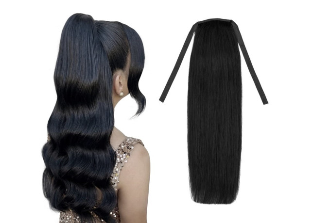 Coada de par Russian Hair Negru #1